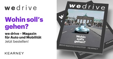 Kearney: "we drive" - das neue Kearney Magazin für Auto und Mobilität