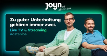 Joyn: "Joyn für alleeeeeeeeeeeee!" Joko Winterscheidt und Klaas Heufer-Umlauf sind die Gesichter der neuen Joyn- Kampagne / Florida Reklame entwickelt und produziert