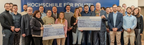 Hochschule f&uuml;r Polizei Baden-W&uuml;rttemberg: POL-HfPolBW: 5.000 Euro f&uuml;r den guten Zweck: Spenden&uuml;bergabe des 21. Masterstudiengangs nach erfolgreicher Charity-Veranstaltung