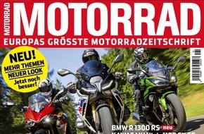 Motor Presse Stuttgart, MOTORRAD: MOTORRAD: Klarer, opulenter, hochwertiger / Europas größte Motorradzeitschrift investiert mit Premium-Look und neuen Features in die Zukunft
