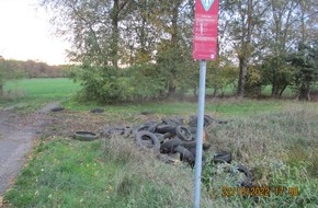Polizeiinspektion Nienburg / Schaumburg: POL-NI: Illegale Altreifenentsorgung im Naturschutzgebiet - Zeugen gesucht