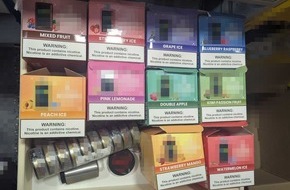 Polizeipr&auml;sidium S&uuml;dosthessen: POL-OF: Gemeinsame Kontrolle von Polizei und Zoll: Rund 300 illegale Einweg-Vapes sichergestellt