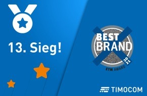 TIMOCOM GmbH: TIMOCOM mit ETM-Award „Best Brand“ ausgezeichnet