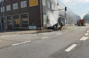 Feuerwehr Bremerhaven: FW Bremerhaven: Fahrzeugbrand am Hauptbahnhof