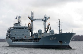 Presse- und Informationszentrum Marine: Betriebsstofftransporter "Spessart" zurück aus dem Einsatz