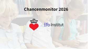 Ein Herz f&uuml;r Kinder: Chancenmonitor 2026: Soziale Herkunft entscheidend f&uuml;r Bildungschancen, Jungen im Nachteil / Analyse vom ifo Institut und BILD hilft e.V. Ein Herz f&uuml;r Kinder