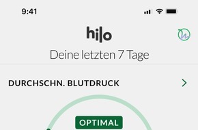 Hilo: Eine neue Dimension der Blutdruckmessung: Hilo Band erg&auml;nzt Schrittz&auml;hler und Schlaftracking / Die neuen Funktionen erm&ouml;glichen eine noch bessere Einordnung individueller Blutdruckverl&auml;ufe im Alltag