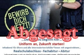 Polizeiinspektion Emsland/Grafschaft Bentheim: POL-EL: Lingen - Infoabend abgesagt!
