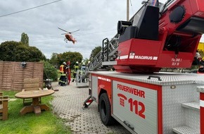 Feuerwehr Schermbeck: FW-Schermbeck: Zeitkritische Unterstützung Rettungsdienst und RTH
