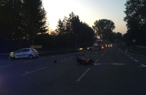 Polizei Coesfeld: POL-COE: Coesfeld, B 474, Höven / Rollerfahrer bei Unfall schwer verletzt