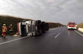 Feuerwehr Heiligenhaus: FW-Heiligenhaus: Verkehrsunfall auf der Autobahn 44 (Meldung 32/2021)