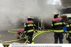 Feuerwehr München: FW-M: Zwei Pkw brennen in Tiefgarage (Sendling)