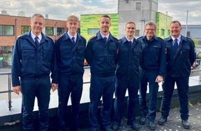 Feuerwehr Ratingen: FW Ratingen: Ernennung von zwei Brandmeisteranwärtern und einem Brandoberinspektoranwärter
