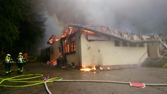 Polizeidirektion Pirmasens: POL-PDPS: Schützenhaus in Rodalben  am Dienstag dem 13.3.2018 abgebrannt.
