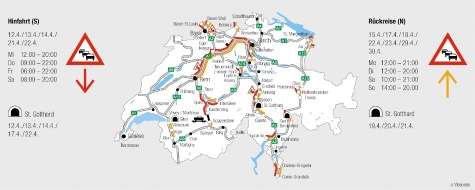 Viasuisse AG: Verkehrsprognosen für das Oster-Wochenende