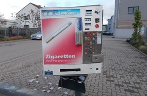 Polizeidirektion Landau: POL-PDLD: Sprengung eines Zigarettenautomaten