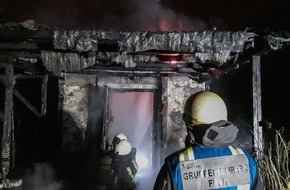 Feuerwehr Bochum: FW-BO: Brennende Gartenlaube in Bochum Weitmar
