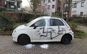 Polizei Mettmann: POL-ME: Fahrzeug von Unbekannten durch Farbschmierereien beschädigt - Monheim am Rhein - 2402098