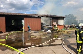 Polizei Minden-Lübbecke: POL-MI: Feuer in landwirtschaftlicher Scheune ausgebrochen