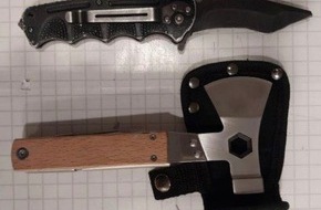 Bundespolizeidirektion Sankt Augustin: BPOL NRW: Bundespolizei stellt Einhandmesser und Multitool Axt am Düsseldorfer Hauptbahnhof sicher