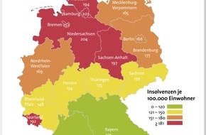 CRIF GmbH: Privatinsolvenzen sinken um 6,1 Prozent / mehr ältere Bundesbürger betroffen (FOTO)