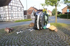 Polizeipräsidium Hamm: POL-HAM: Alleinunfall mit einer verletzten Person