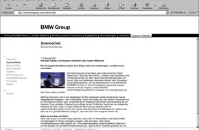 BMW Group: Freude am Surfen im ScienceClub der BMW Group