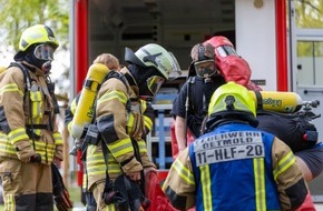 Feuerwehr Detmold: FW-DT: Übung im Freibad Schwarzenbrink