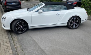 Polizei Essen: POL-E: Mülheim an der Ruhr: Polizei fahndet nach gestohlenem Bentley - Foto