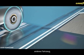 Auto-Salon Genf 2020 / Der Goodyear reCharge - ein Konzeptreifen der den Reifenwechsel erleichtert: mit individualisierbaren Kapseln, die seine Lauffläche erneuern