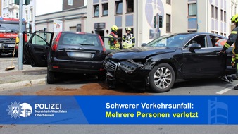 Polizeipräsidium Oberhausen: POL-OB: Schwerer Verkehrsunfall: Mehrere Personen verletzt