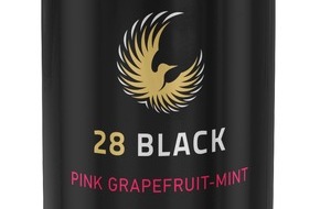 28 BLACK: Neu im Portfolio: 28 BLACK launcht Energy Drink mit leichter Bitternote / 28 BLACK Pink Grapefruit-Mint liefert bittersüßes Vergnügen - pur und gemixt (FOTO)