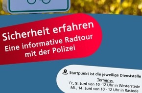 Polizeiinspektion Oldenburg-Stadt / Ammerland: POL-OL: +++ Ammerland; Sicherheit erfahren - Eine informative Radtour mit der Polizei +++