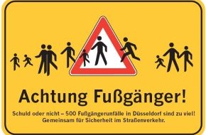 Polizei Düsseldorf: POL-D: Achtung Fußgänger! - Bilk - Düsseltal - Lierenfeld - Drei schwere Fußgängerunfälle in der Landeshauptstadt - Drei Personen zum Teil lebensgefährlich verletzt