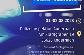 Polizeipräsidium Koblenz: POL-PPKO: Schnupperpraktikum bei der Polizei Andernach