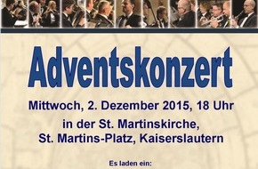 Polizeipräsidium Westpfalz: POL-PPWP: Landespolizeiorchester Rheinland-Pfalz gastiert in Kaiserslautern

Drittes Adventskonzert am 2. Dezember 2015 in der St. Martinskirche