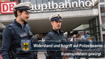 Bundespolizeidirektion München: Bundespolizeidirektion München: Widerstand und Angriff auf Polizeibeamte / Betrunkener würgt Bundespolizistin und bedroht sie mit dem Tod