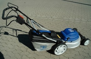 Polizeidirektion Göttingen: POL-GOE: (555/2010) Neuwertiger Rasenmäher auf Parkplatz gefunden - Polizei Göttingen sucht Eigentümer