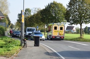 Kreispolizeibehörde Herford: POL-HF: Verkehrsunfall mit Personenschaden - 
Pedelecfahrer fährt gegen Mülltonne