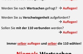 Polizei Paderborn: POL-PB: Serie von Anrufen "falscher Polizeibeamter"