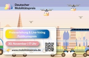 Deutscher Mobilitätspreis (DMP): Deutscher Mobilitätspreis: Shortlist 2023 steht fest
