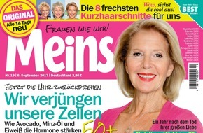 Bauer Media Group, Meins: Christiane Hörbiger (78) gab "Meins" das erste Interview nach dem Tod ihrer Lebensliebe: "Mein neues Leben nach der Trauer"