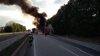 Verkehrsdirektion Koblenz: POL-VDKO: LKW-Vollbrand