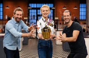 SAT.1: Dreikampf um den Goldenen Cupcake: Franziska Knuppe, Daniel Boschmann und Pascal Hens im Finale bei "Das große Promibacken" am Mittwoch um 20:15 in SAT.1