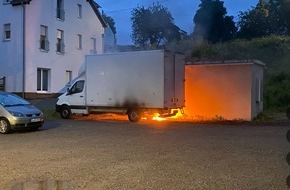 Polizeidirektion Trier: POL-PDTR: Brand eines 7.5 t Kastenwagen
