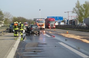 Feuerwehr Frankfurt am Main: FW-F: Zwei Verkehrsunfälle mit LKW Beteiligung auf den Autobahnen im Laufe des Tages (02.04.2019).