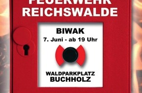 Feuerwehr Kleve: FW-KLE: Traditionelles Reichswalder Biwak am Waldparkplatz Buchholz