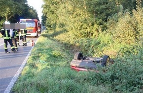 Kreispolizeibehörde Viersen: POL-VIE: Schwalmtal-Waldniel: Straßensperrung nach Alleinunfall - Autofahrerin schwer verletzt.