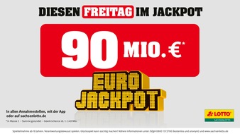 Sächsische Lotto-GmbH: Hitzewelle und Jackpot-Fieber: Eurojackpot wächst auf 90 Millionen Euro!