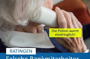 Polizei Mettmann: POL-ME: Falsche Bankmitarbeiter betrügen 100-Jährige - 2505042